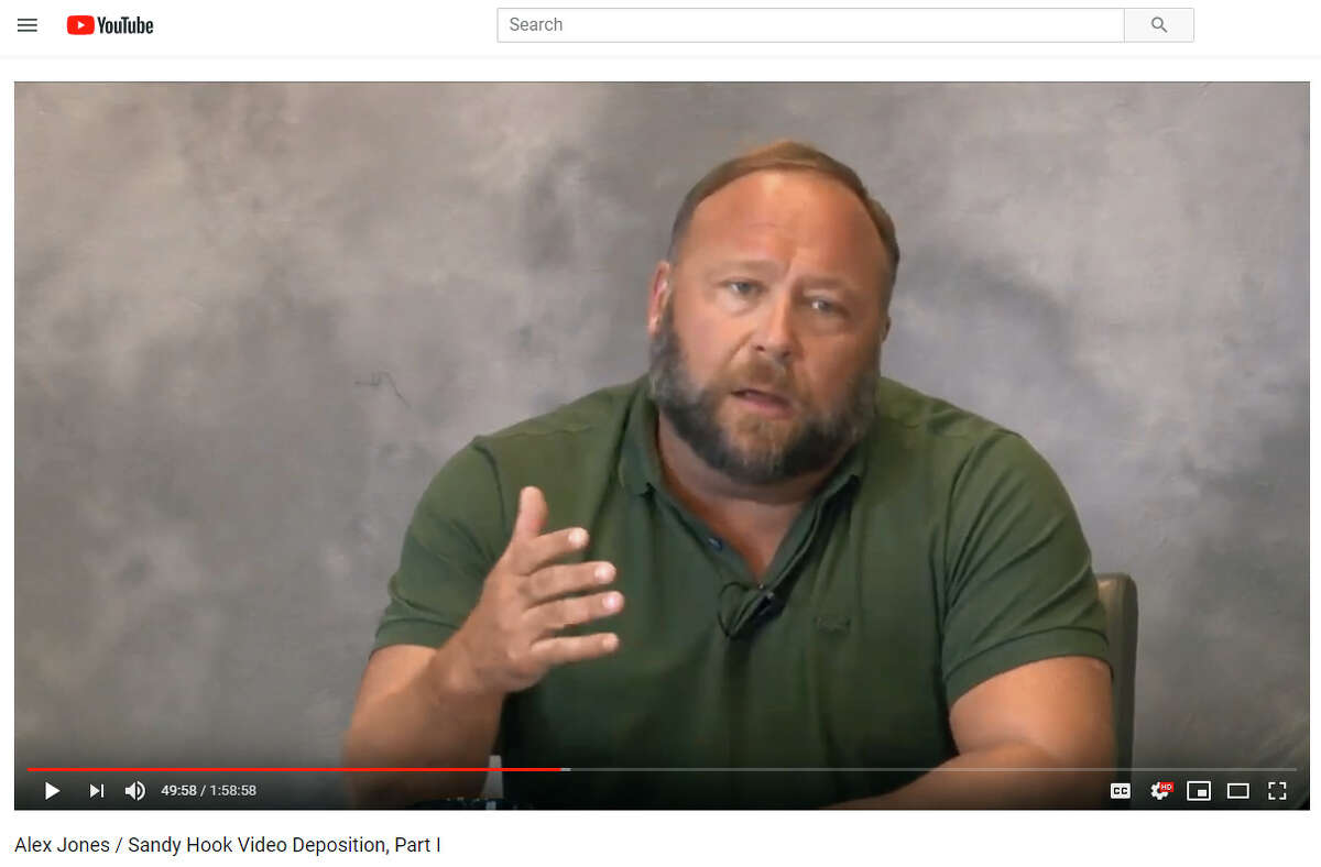 A videotaped deposition of Alex Jones in Lewis v. Jones, taken by attorney Mark Bankston of Kaster Lynch Farrar & Ball, LLP., posted on YouTube on March 29, 2019.