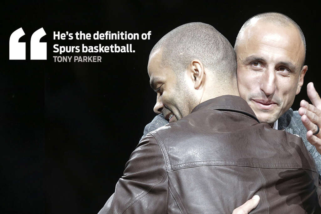 <p>Memorable quotes from Manu Ginobili's jersey retirement ceremony.</p>