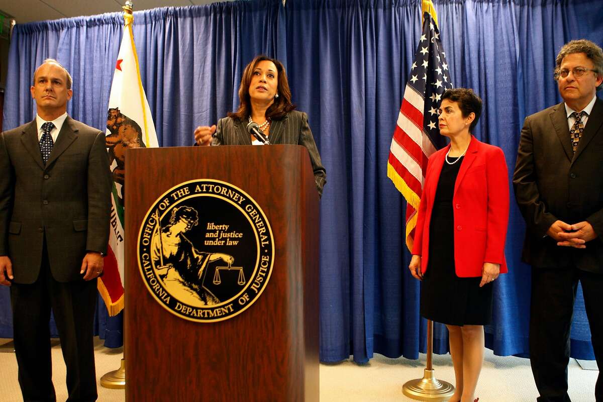 Attorney General Kamala Harris held a press conference to announce an enforcement action related to a wide-ranging mortgage fraud on Thursday, August 18, 2011 at the State Building in San Francisco, Calif.