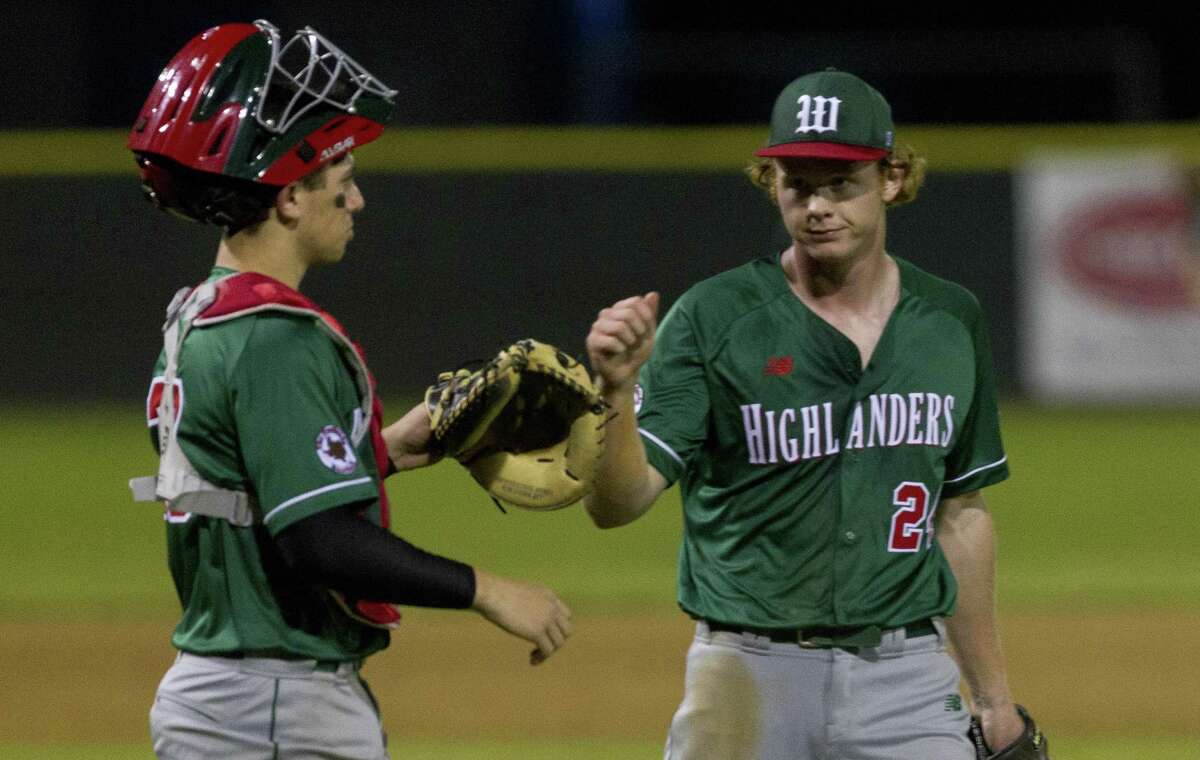 FILE PHOTO — The Woodlands pitcher Will Swope tossed six innings against Oak Ridge on Friday night.