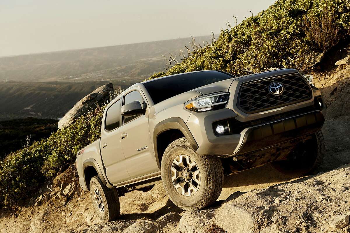 This photo undated provided by Toyota shows the Toyota Tacoma TRD Off-Road, an example of a truck equipped with an off-road package. The TRD Off-Road trim level includes upgraded hardware and software to enhance its abilities in varying terrain. Some comfort-related features are also included. (Chris Delorenzo/Toyota Motor Sales U.S.A. via AP)
