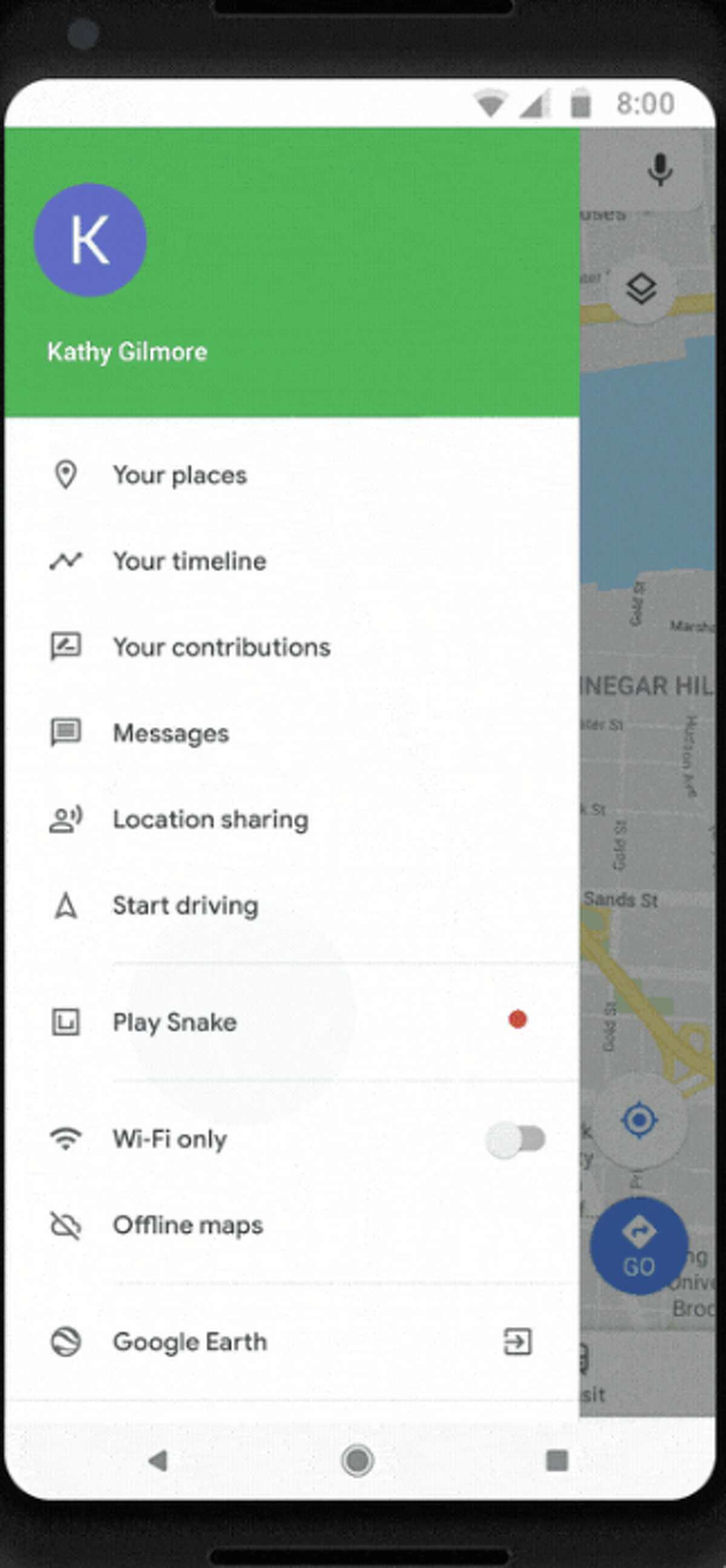 Google rattles maps users with San Francisco-set Snake game