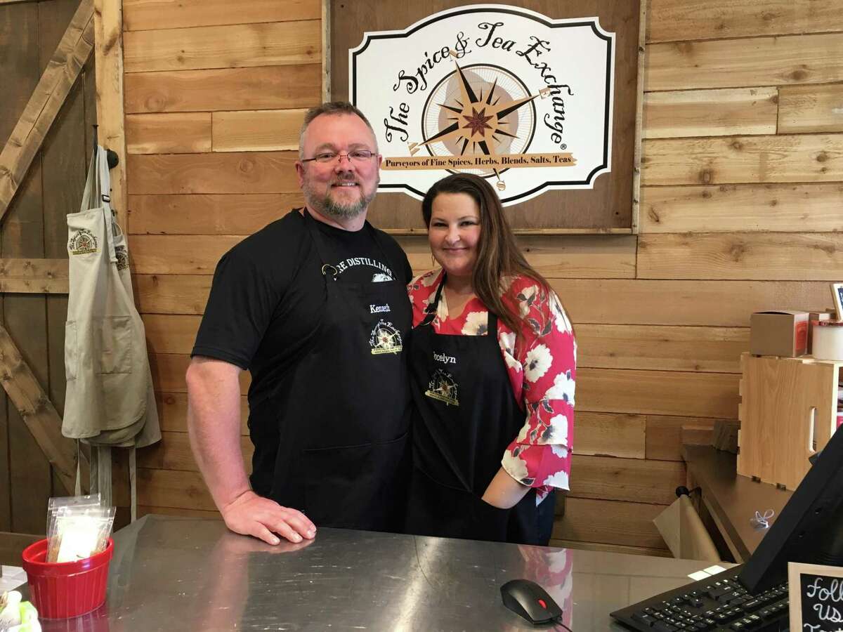 Jocelyn and Kennth Schneider opened The Spice & Tea Exchange at La Centerra at Cinco Ranch in December.