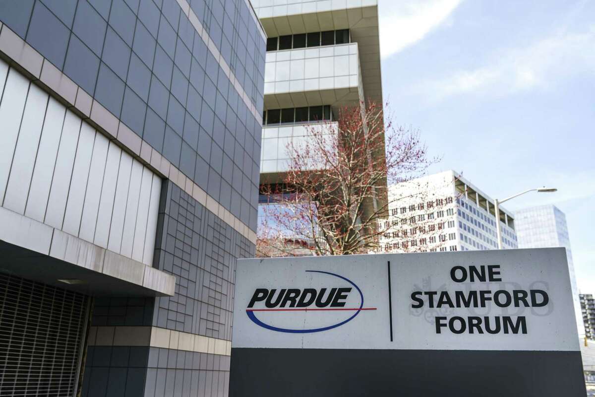 OxyContin maker Purdue Pharma takes down signs at Stamford HQ