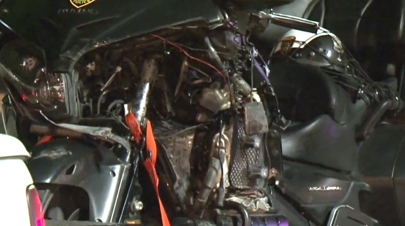 Houston police motorcycle officer crashes on the way to work