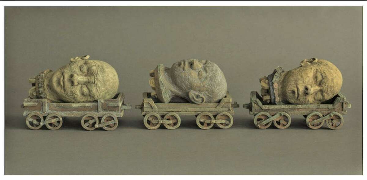 A ceramic piece titled "Transport of Imagination,"  which won Third Place on March 30 in the Conroe Art League's 2019 National Invitational art competition.