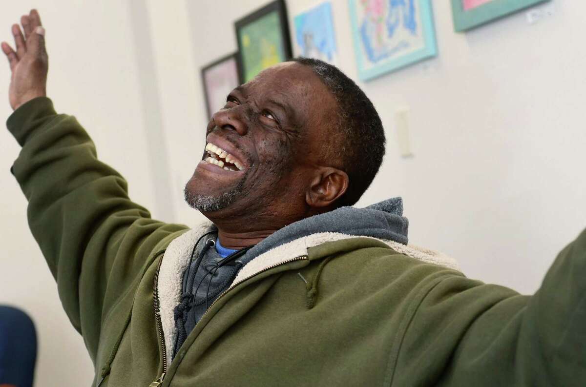 Keystone House client Jerome Barr at Keystone's facility on Main Street Tuesday, April 2, 2019, in Norwalk, Conn. Keystone House, a Norwalk nonprofit that supports people living with mental illness, is hosting its biggest fundraiser on April 6 at the Norwalk Inn where Barr will give the keynote address with Peer Support Specialist Alima Davis.