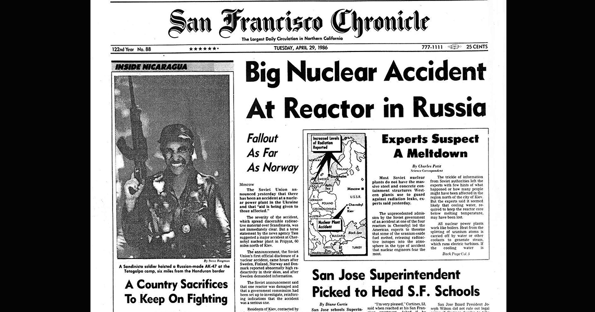 Chronicle Covers: 30 years after the Chernobyl meltdown