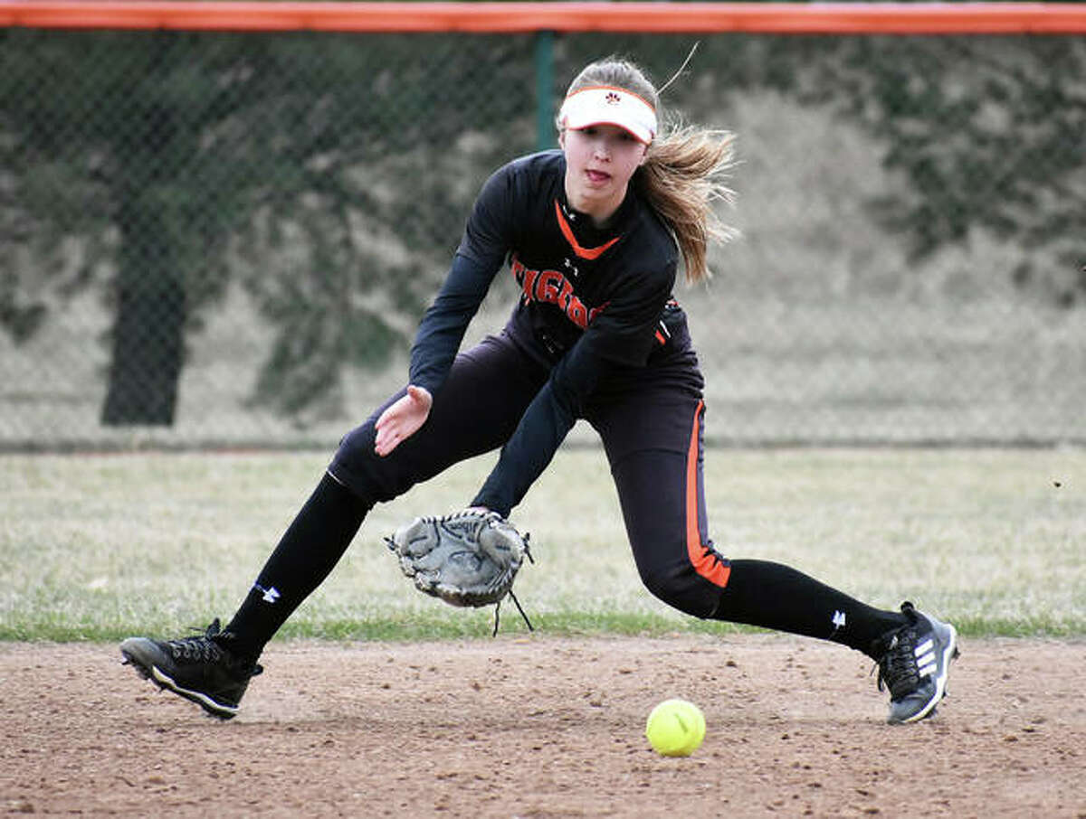 Jayna Connoyer and the Edwardsville Tigers had their softball game against the Alton Redbirds rained out Thursday. No make-up date has been announced.