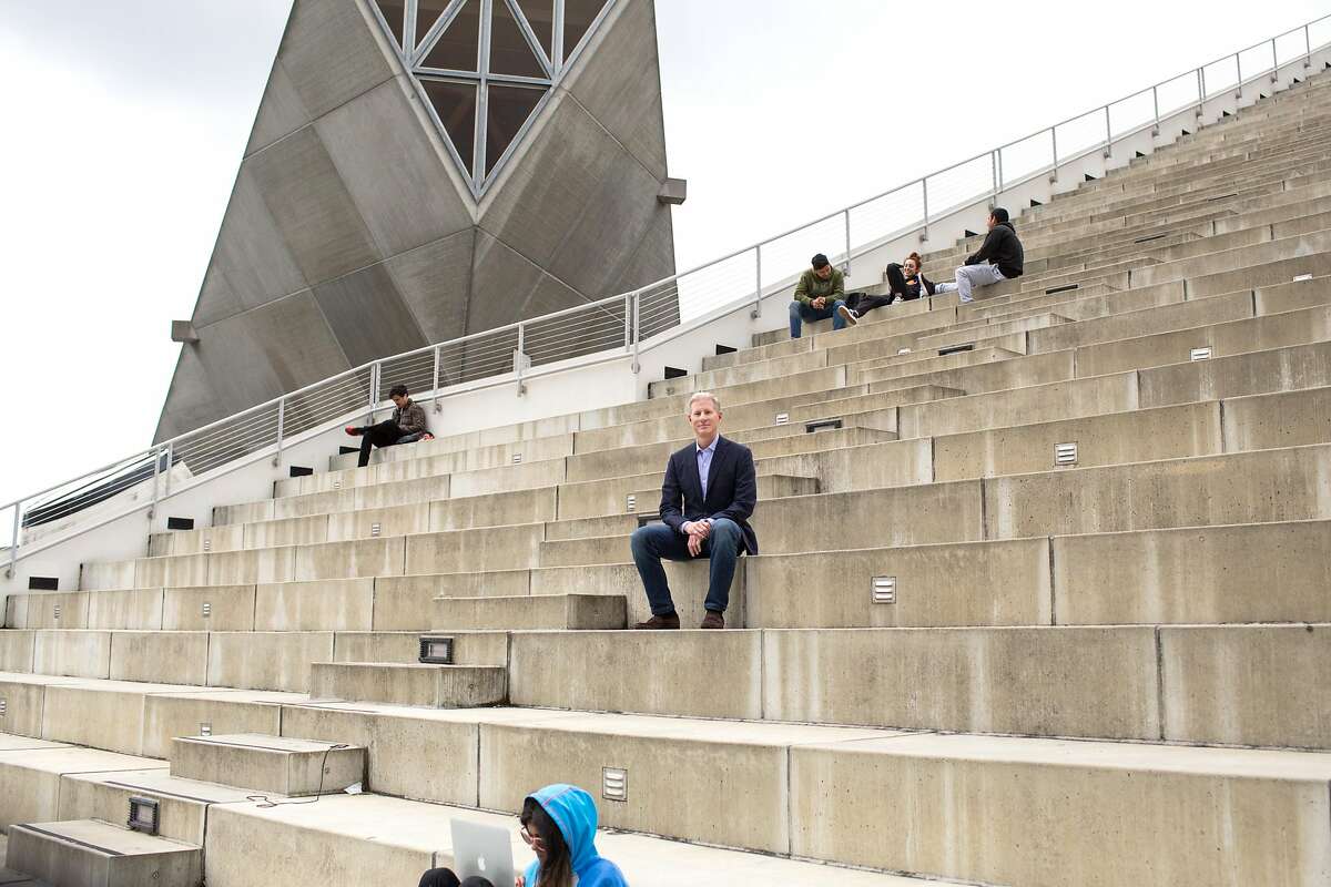 Chris Larsen, business executive and co-founder of the company Ripple Labs, Inc., poses for a portrait on campus of San Francisco State University, his alma mater, on Thursday, April 4, 2019. San Francisco, Calif.