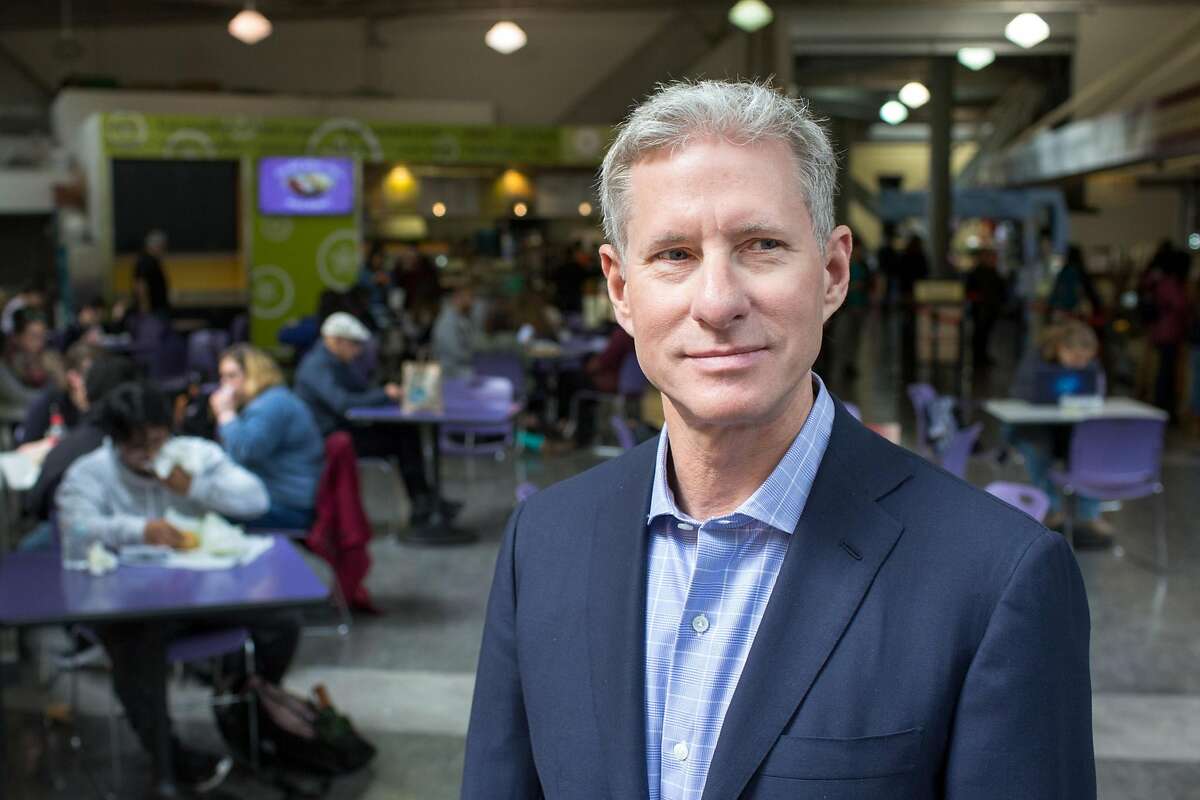 Chris Larsen, business executive and co-founder of the company Ripple Labs, Inc., poses for a portrait on campus of San Francisco State University, his alma mater, on Thursday, April 4, 2019. San Francisco, Calif.