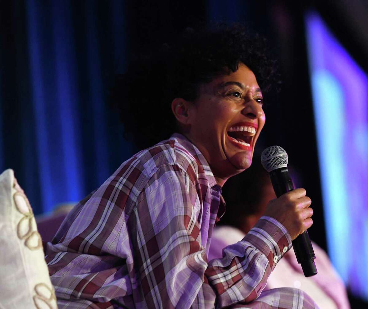 Actress, producer and activist Tracee Ellis Ross delivers the keynote conversation "Brave, Bold, You" during Fairfield County's Community Foundation Fund for Women & Girls annual luncheon at the Hyatt Regency in Old Greenwich, Conn. Thursday, April 4, 2019. But "black-ish" actually does have some real ties to Connecticut. Ross, the daughter of legendary singer and Greenwich resident, Diana Ross, grew up for a time in Greenwich (though she attended school in New York City). In 2019, she was the keynote speaker at the Fund for Women and Girls Luncheon in Greenwich. She joked about her upbringing — “maybe I’ve seen you on the Ave.,” she quipped after being introduced.  