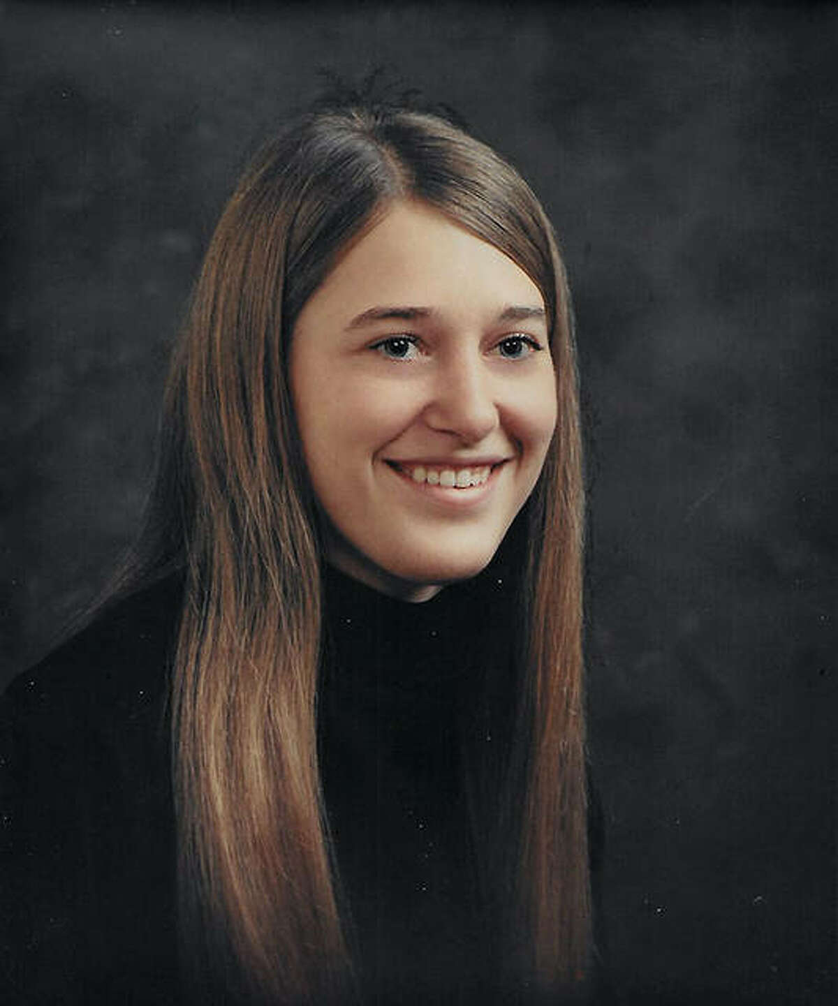 Karen Bardelmeier during her college days. Later known as Karen Albrecht, she has a new scholarship opportunity named for her.