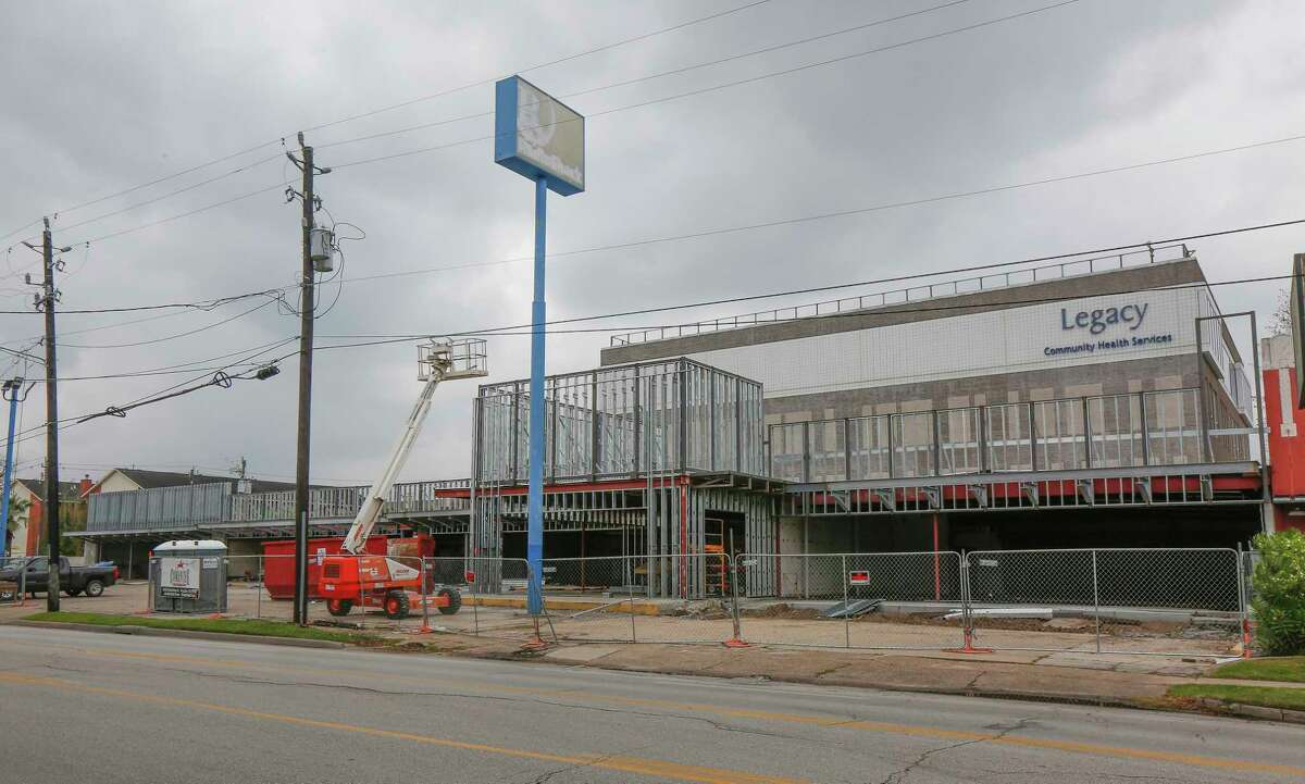Northeast corner of Westheimer and Commonwealth, former Radio Shack center has been gutted and is being reconstructed Thursday, April 4, 2019, in Houston.