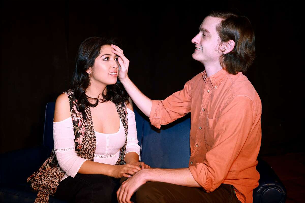 Don, played by Matt Pridezu,  gets to know his neighbor Jill, played by Lauren Becerra-Gongora, in a scene from "Butterflies Are Free" presented by Theatre Southwest.
