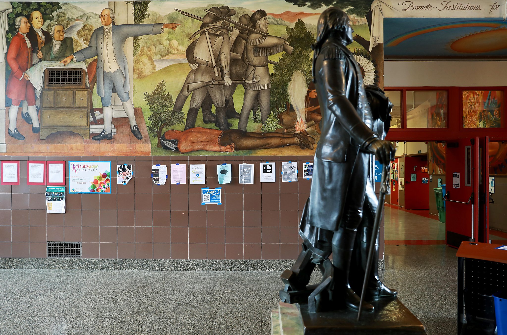 Bay Briefing Slavery mural divides San Francisco high school