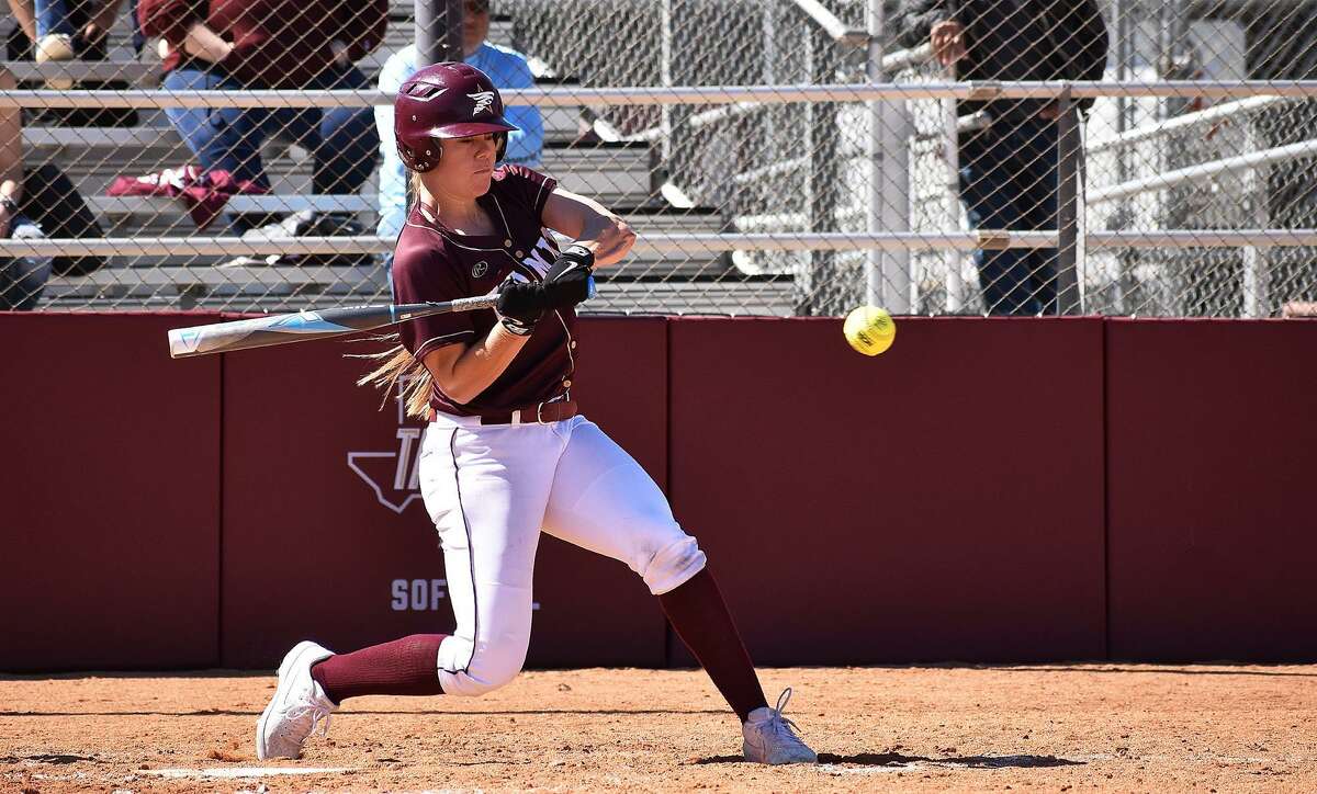 Senior Lindsey Smith hit an extra-inning walk-off homer to lift TAMIU to a 3-2 win over Rogers State in an elimination game Thursday in the Heartland Conference tournament. The Dustdevils lost the opener 6-5 to Lubbock Christian.