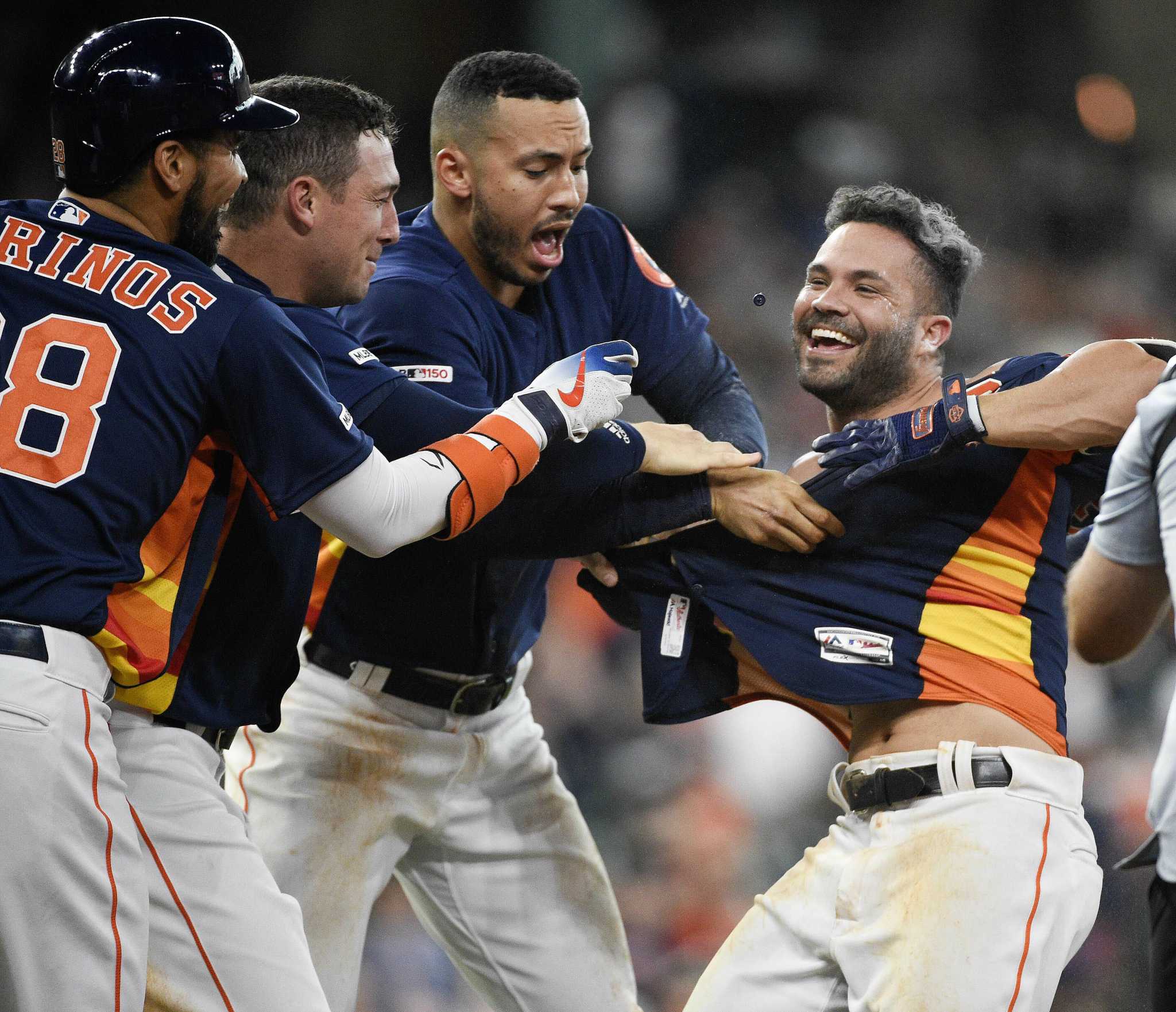 MLB: Astros top A #39 s on Altuve #39 s bases loaded walk