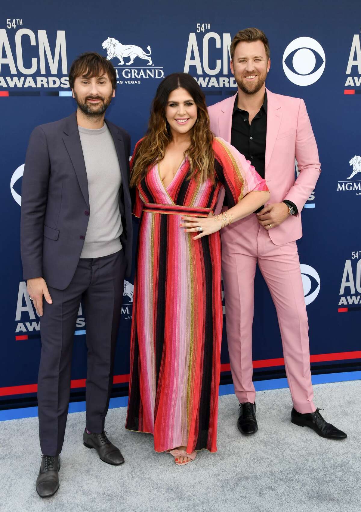 LAS VEGAS, NEVADA - APRIL 07: (L-R) Dave Haywood, Hillary Scott, and Charles Kelley of Lady Antebellum attend the 54th Academy Of Country Music Awards at MGM Grand Hotel & Casino on April 07, 2019 in Las Vegas, Nevada. (Photo by Ethan Miller/Getty Images)