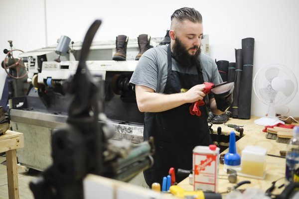 Master cobbler New shoe repair shop opens in Midland