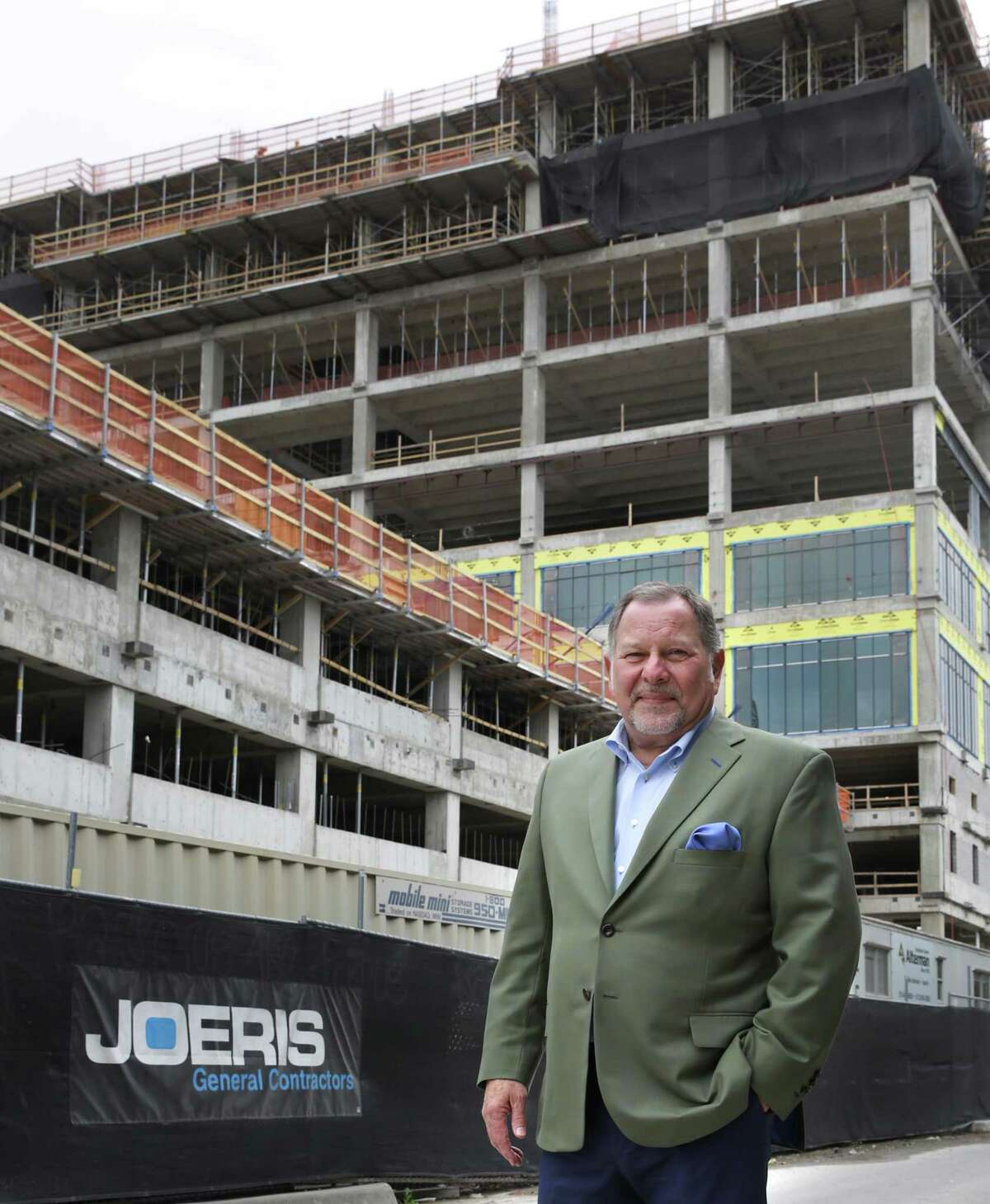 Gary Joeris of Joeris General Contracting is building the Credit Human Building at the Pearl, Monday, April 1, 2019.