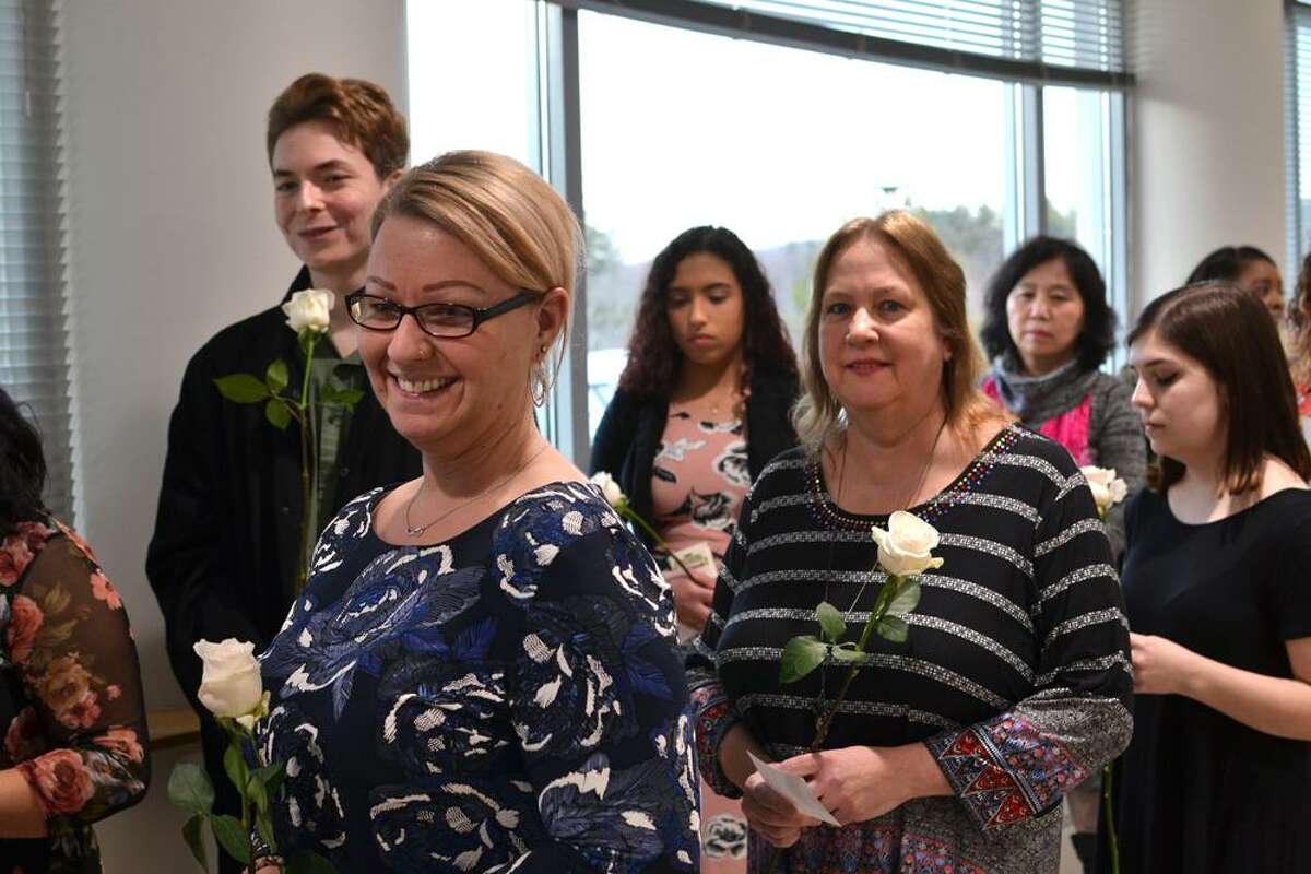 The Middlesex Community College chapter of Phi Theta Kappa, Beta Gamma Xi, inducted 53 new members at a ceremony March 29 on the Middletown campus.