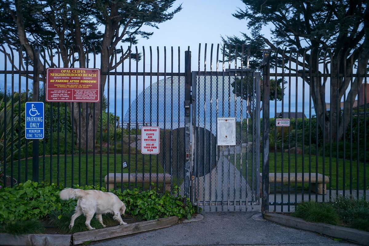 A gate to Privates beach on Opal Cliffs Drive in Capitola, Calif. on April 5, 2019.