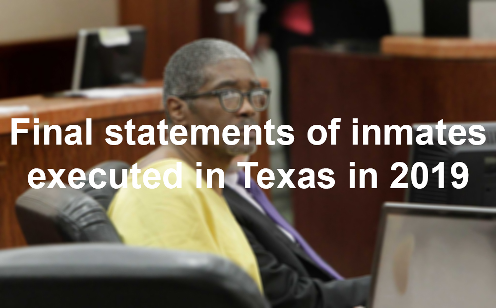 Texas executions/final statements in 2019