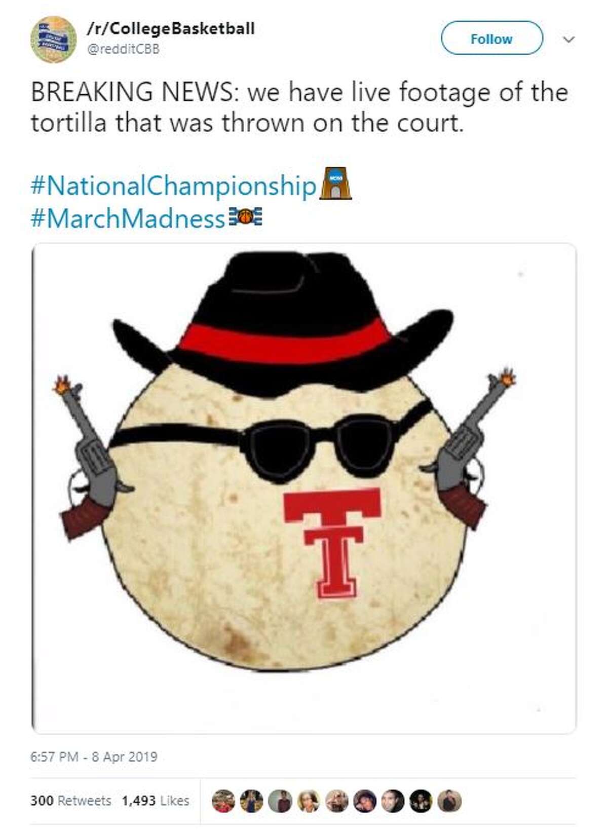Twitter confused, proud after Texas Tech fan throws tortilla onto court
