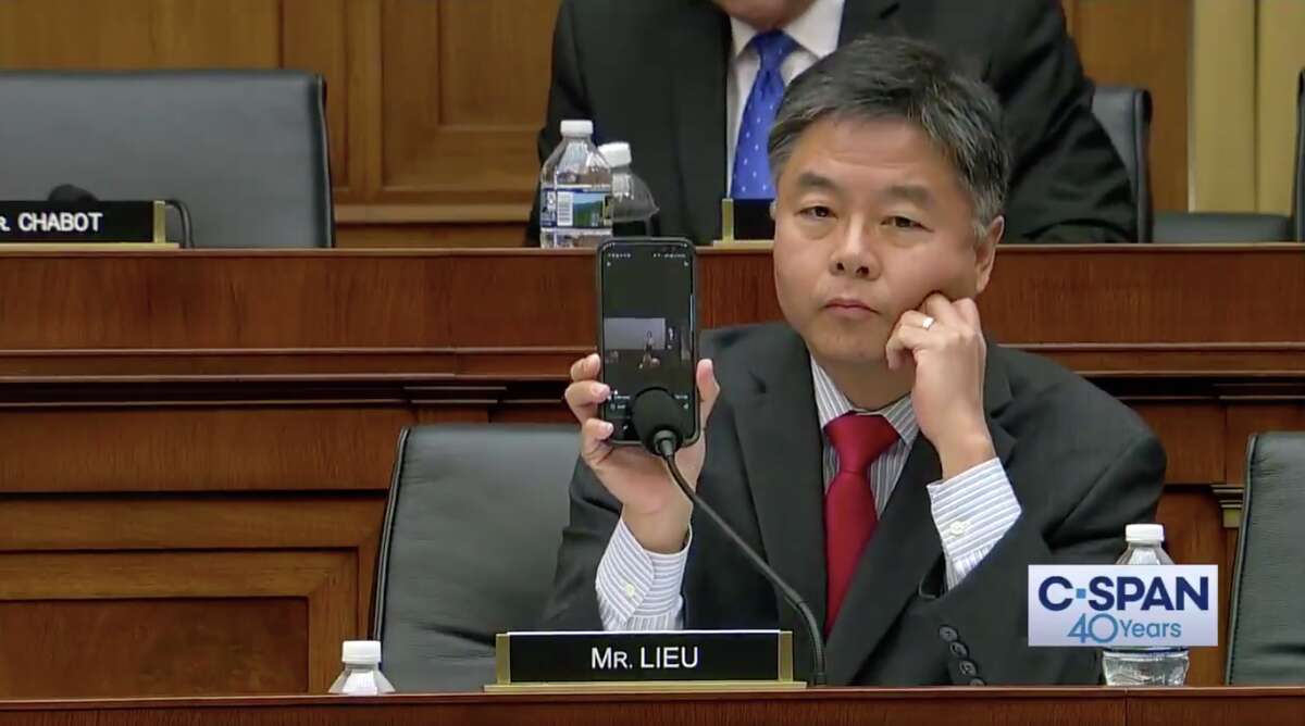 Rep. Ted Lieu, D-Calif., plays a video clip of Candace Owens' previous comments on nationalism.