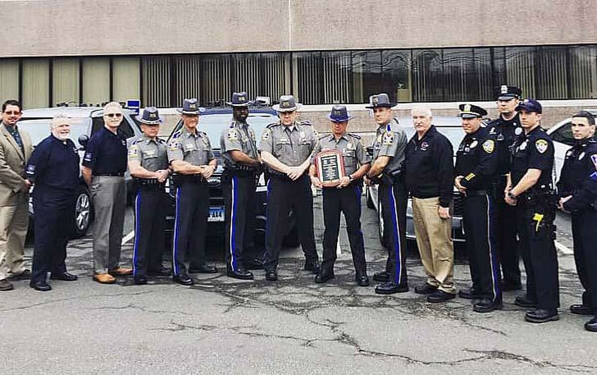 In a ceremony Tuesday morning, Trooper First Class Jason Cassavechia was named the 2018 Office of the Year recipient by SecureWatch24.