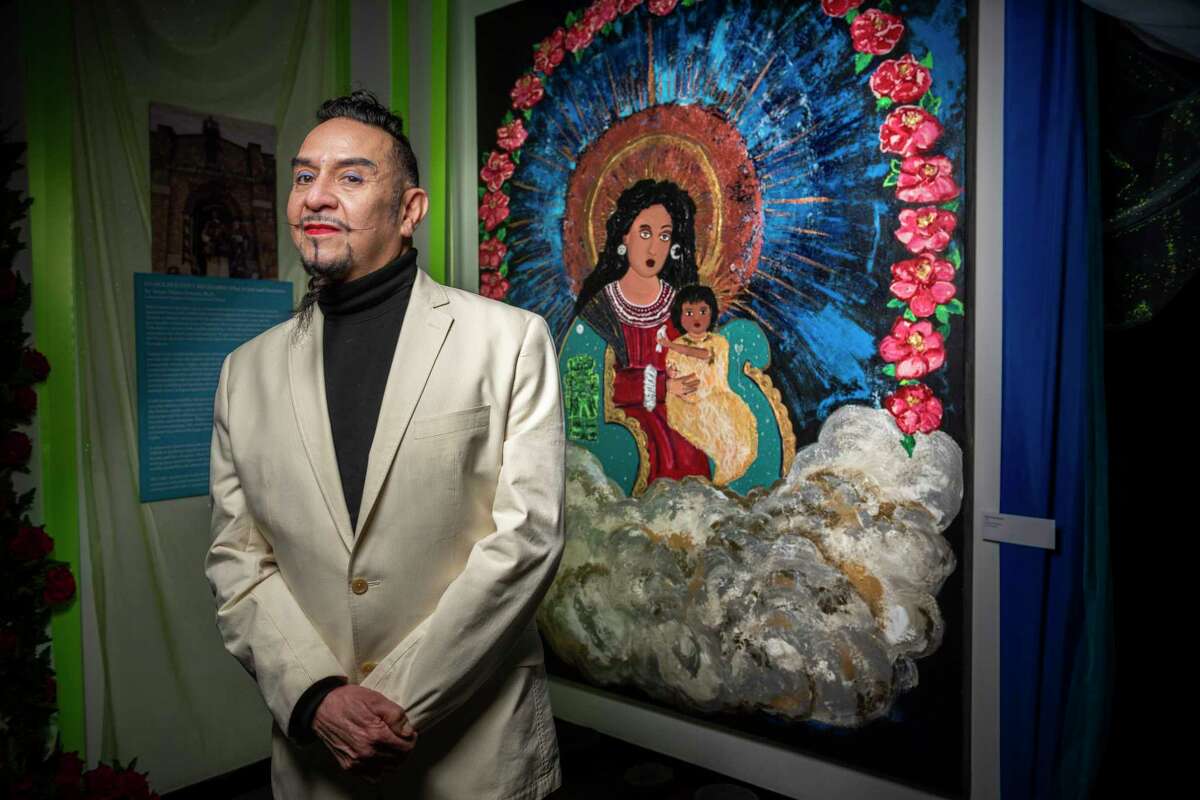 David Zamora Casas has installed an intricate work at the Institute of Texas Cultures dealing with love, AIDS, immigration and the state or our current political climate.