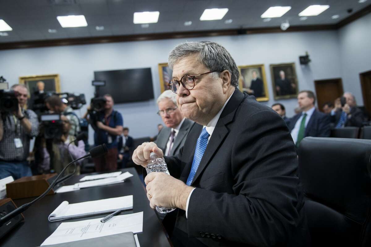Attorney General William Barr arrives to testify before a House Appropriations Commerce, Justice, Science, and Related Agencies Subcommittee hearing.