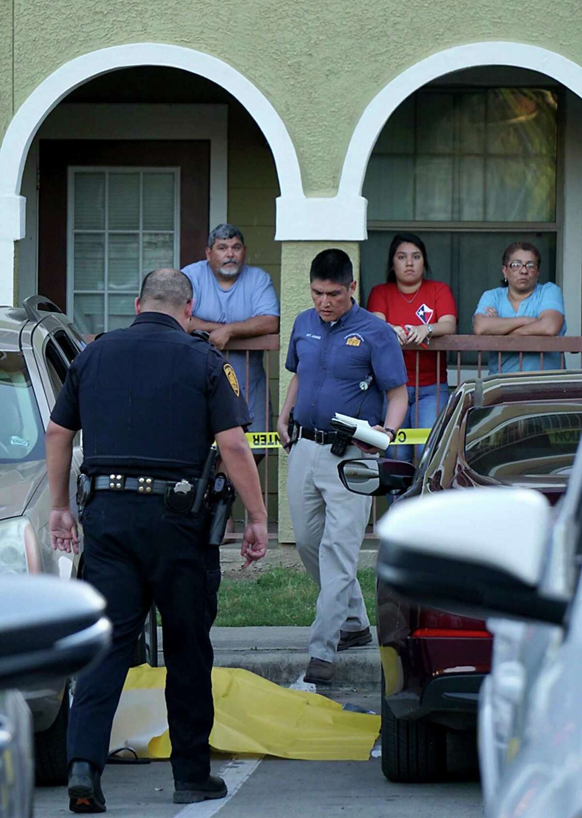 woman was killed Tuesday afternoon in a South Side apartment complex and a second woman is in critical condition. San Antonio Police Department Sgt. Roy Miller said the two women were shot at about 7 p.m. in the parking lot of the Rosemont at University Park apartments, 102 Emerald Ash. The suspect, who police say is a juvenile, fled the scene after the shooting. One woman was pronounced dead at the scene and a second was taken to San Antonio Military Medical Center. Miller said both women appear to be in their 30s.