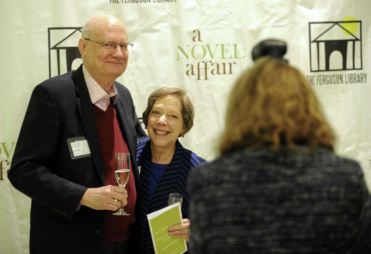 Guests attend "A Novel Affair", a festive evening of entertainment, delicious food and fun at the Ferguson Library on Thursday, April 11, 2019 in Stamford, Connecticut. Jay Sandak and Mary Sommer were honored for their longstanding service to the library and community during annual spring fundraiser.