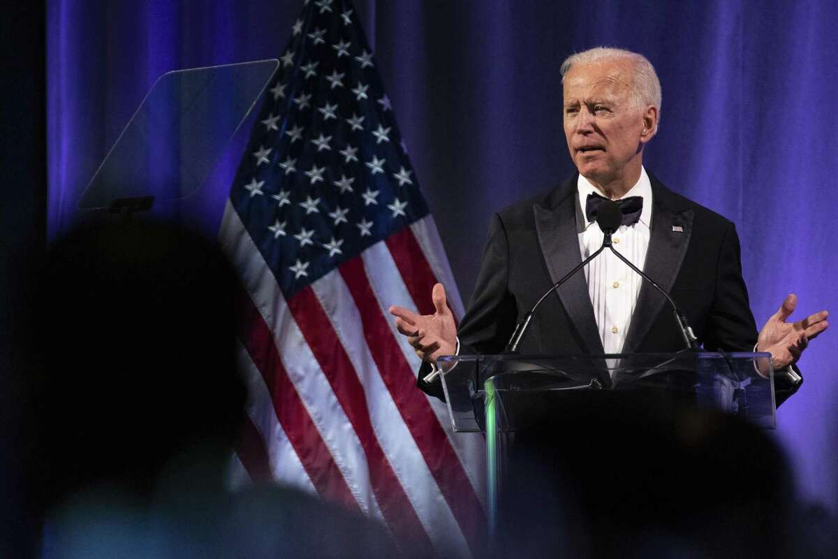 Former U.S. Vice President Joe Biden delivers remarks during the National Minority Quality Forum on April 9, 2019 in Washington D.C. Biden’s over-familiar touching has attracted criticism.