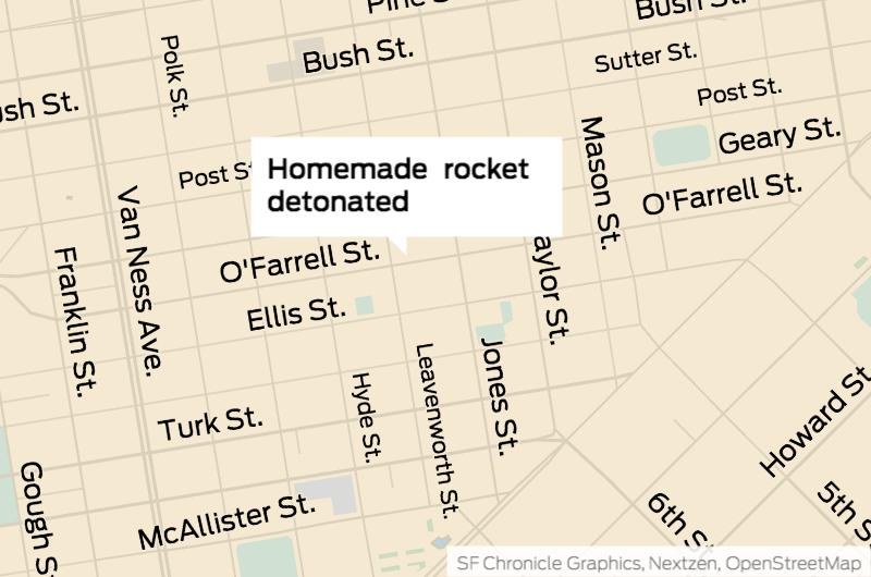 Rocket explosion in SF’s Tenderloin leads to man’s arrest