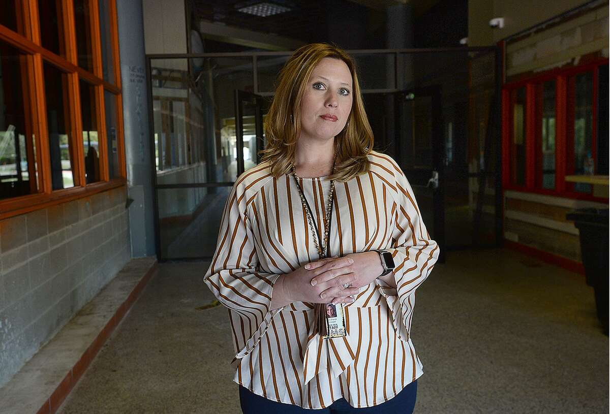 Vidor MIddle School remains closed after being gutted following flood damage from Tropical Storm Harvey nearly two years ago. Principal Kerri Pierce says the district still is awaiting word from FEMA about funds to either repair or rebuild the school. Photo taken Wednesday, March 27, 2019 Kim Brent/The Enterprise