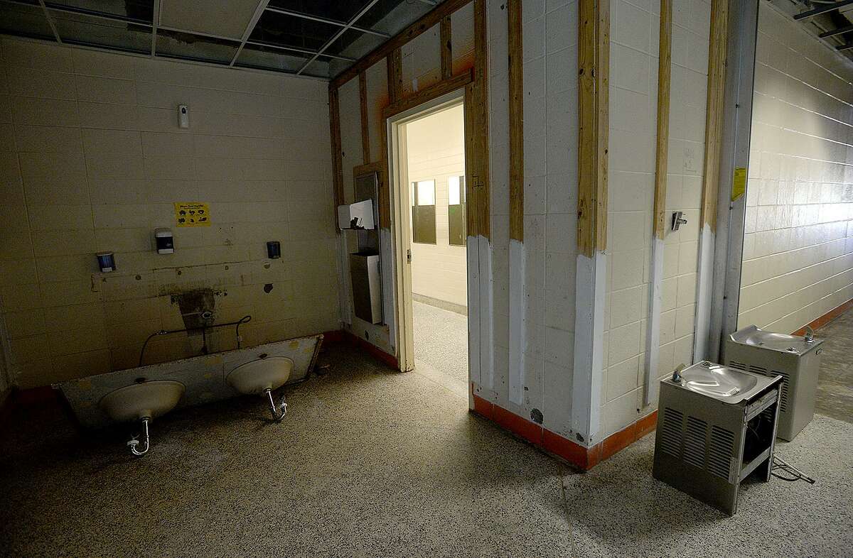 Vidor MIddle School remains closed after being gutted following flood damage from Tropical Storm Harvey nearly two years ago. Principal Kerri Pierce says the district still is awaiting word from FEMA about funds to either repair or rebuild the school. Photo taken Wednesday, March 27, 2019 Kim Brent/The Enterprise