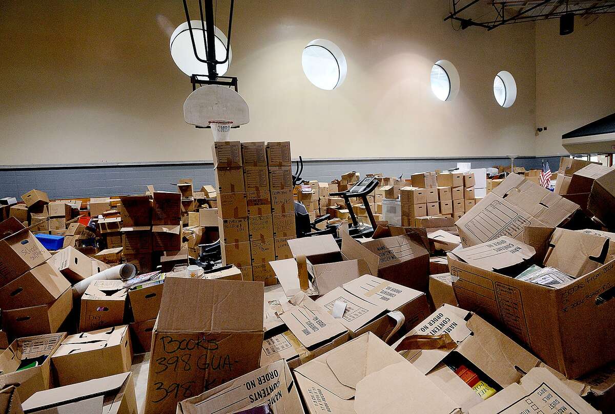Vidor MIddle School remains closed after being gutted following flood damage from Tropical Storm Harvey nearly two years ago. Principal Kerri Pierce says the district still is awaiting word from FEMA about funds to either repair or rebuild the school. Photo taken Wednesday, March 27, 2019 Kim Brent/The Enterprise