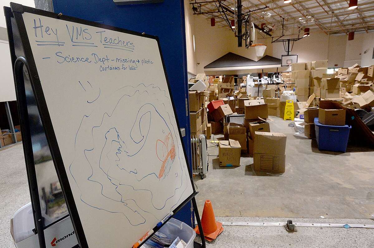 Vidor MIddle School remains closed after being gutted following flood damage from Tropical Storm Harvey nearly two years ago. Principal Kerri Pierce says the district still is awaiting word from FEMA about funds to either repair or rebuild the school. Photo taken Wednesday, March 27, 2019 Kim Brent/The Enterprise