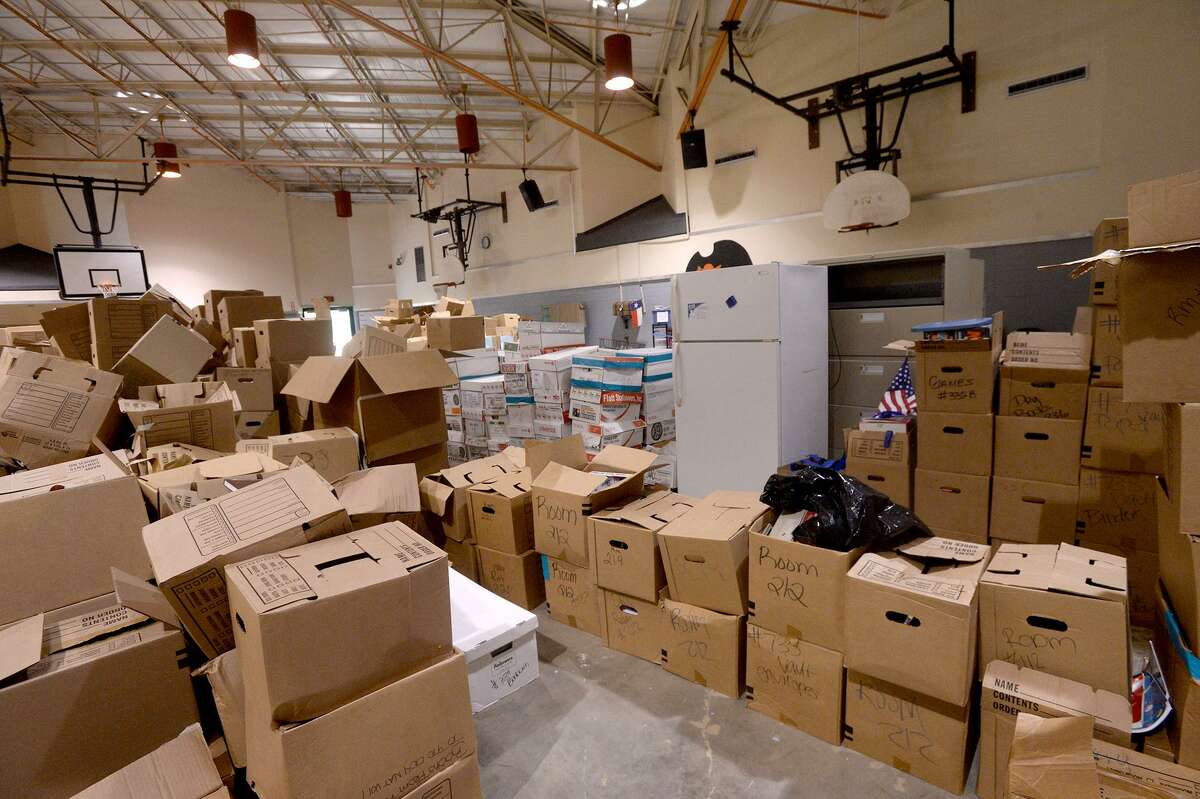 Vidor MIddle School remains closed after being gutted following flood damage from Tropical Storm Harvey nearly two years ago. Principal Kerri Pierce says the district still is awaiting word from FEMA about funds to either repair or rebuild the school. Photo taken Wednesday, March 27, 2019 Kim Brent/The Enterprise