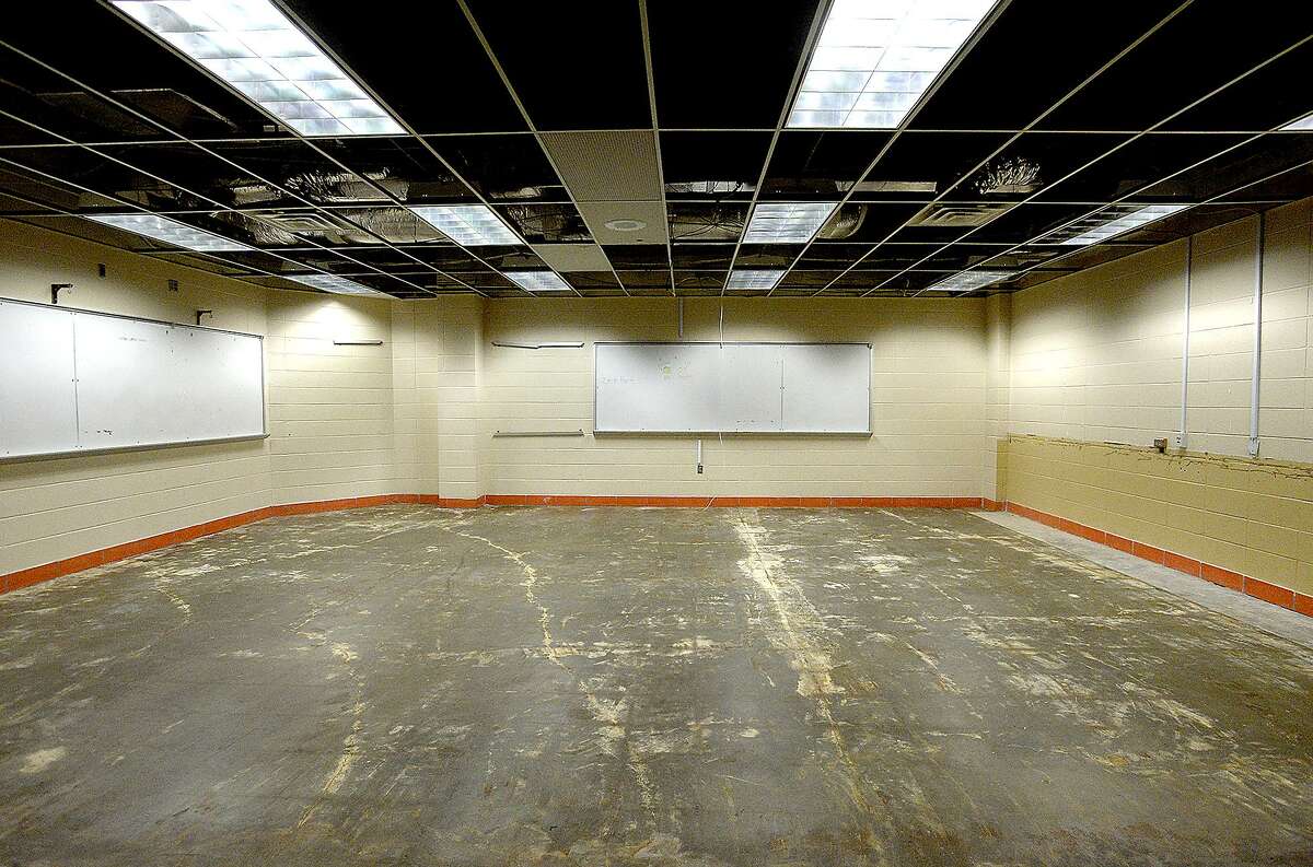 Vidor MIddle School remains closed after being gutted following flood damage from Tropical Storm Harvey nearly two years ago. Principal Kerri Pierce says the district still is awaiting word from FEMA about funds to either repair or rebuild the school. Photo taken Wednesday, March 27, 2019 Kim Brent/The Enterprise