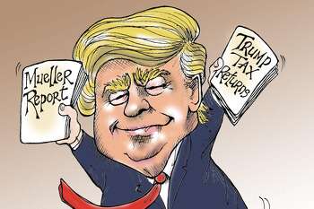 This artwork by Jennifer Kohnke refers to Donald Trump behaving as though he were above the law.