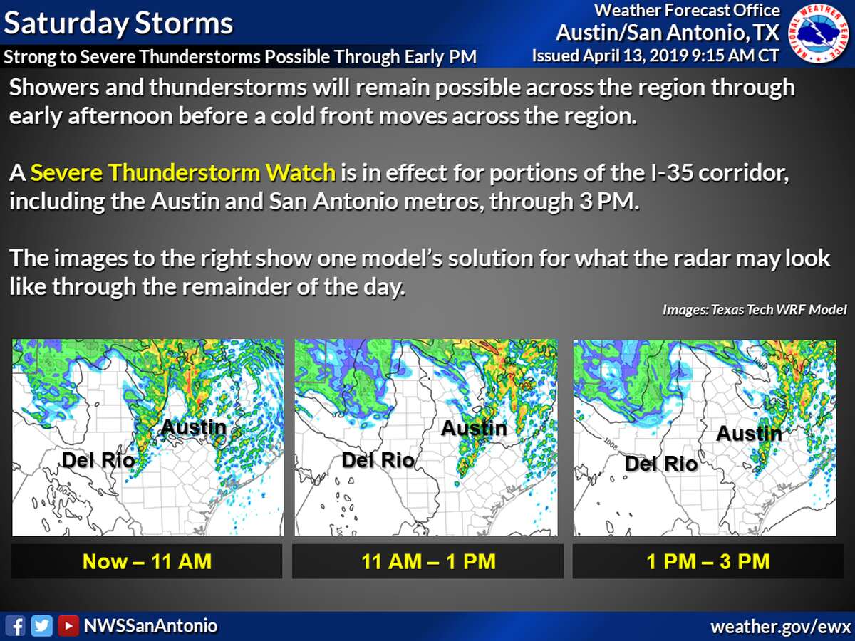 Severe thunderstorms caused large hail, tornado warning in Bexar County
