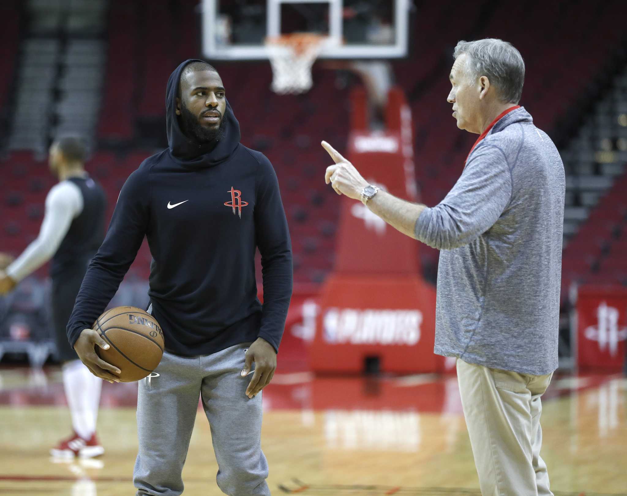 Rockets practice prior to Round 1 playoff series vs. Jazz