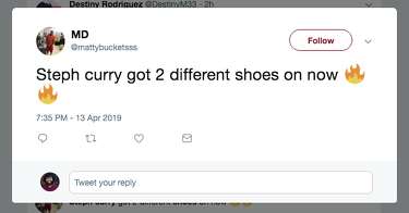 steph curry changed shoes