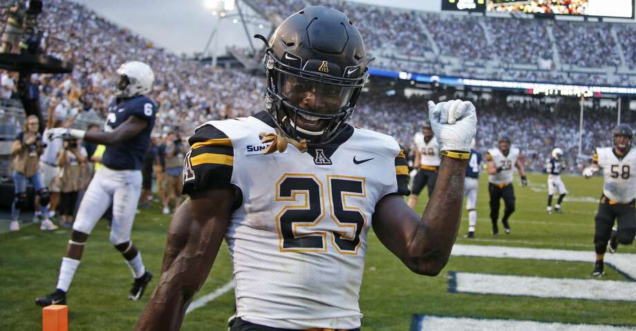 Appalachian State Rb Jalin Moore Visiting Texans San Antonio