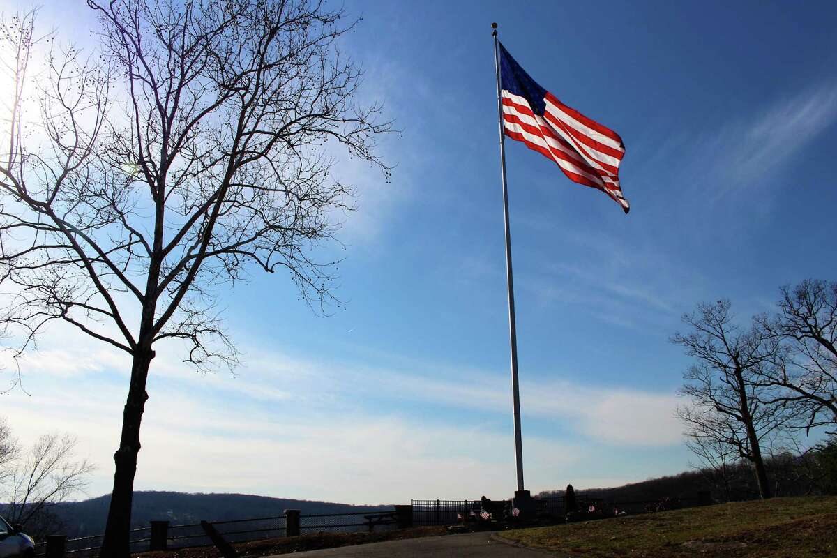 The American flag atop French Memorial Park in Seymour.