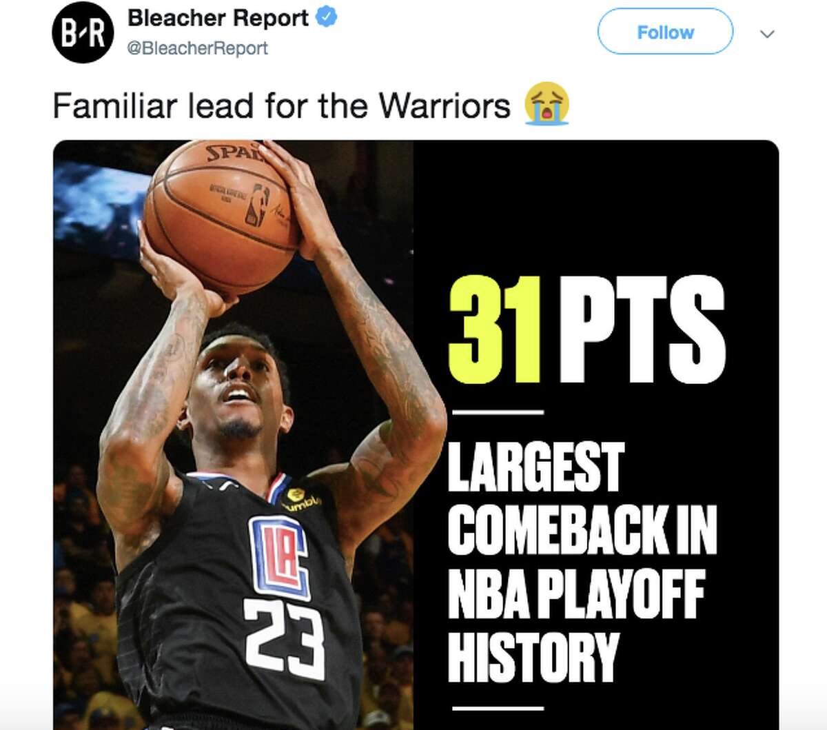 Dreaded '3-1' jokes return after Warriors blow 31-point ...